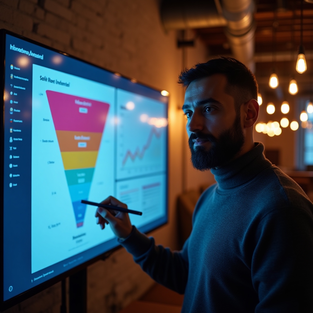 Marketingový tým analyzuje dashboard s výsledky kampaně